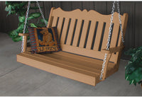 Porch Swing - A&L Furniture Company Royal English Recycled Plastic 4ft Porch Swing