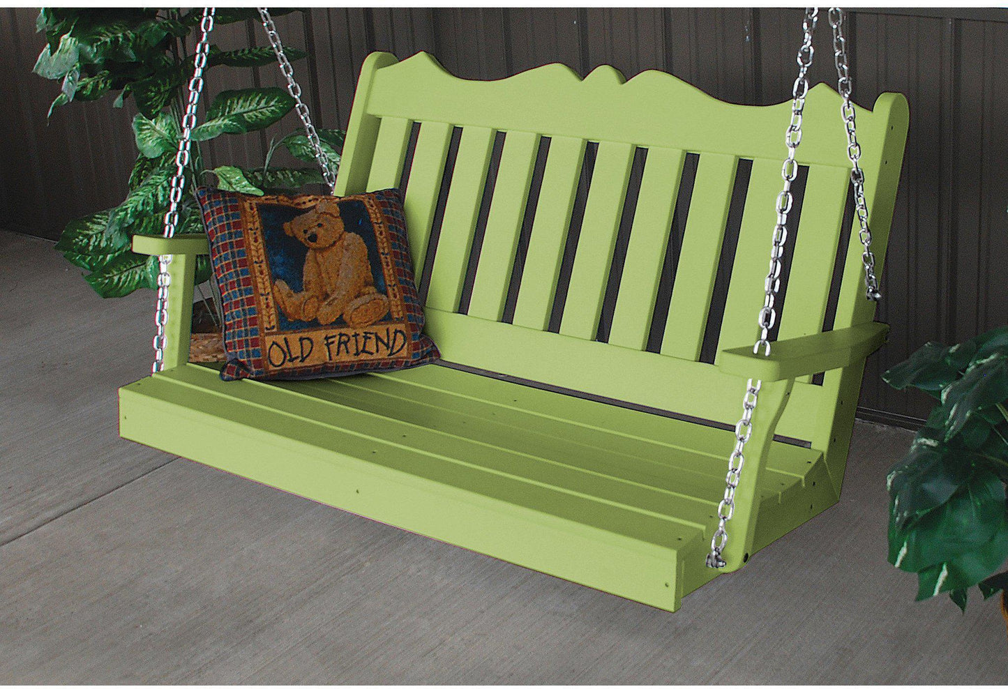 Porch Swing - A&L Furniture Company Royal English Recycled Plastic 5ft Porch Swing