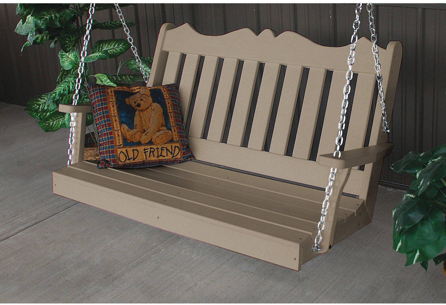 Porch Swing - A&L Furniture Company Royal English Recycled Plastic 5ft Porch Swing