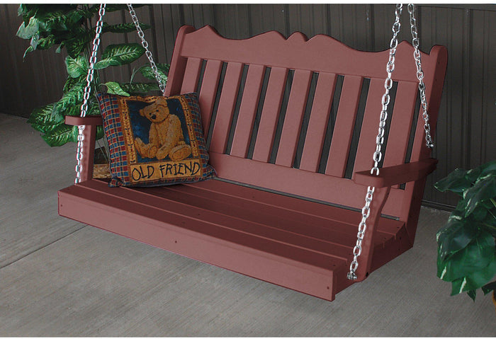 Porch Swing - A&L Furniture Company Royal English Recycled Plastic 5ft Porch Swing