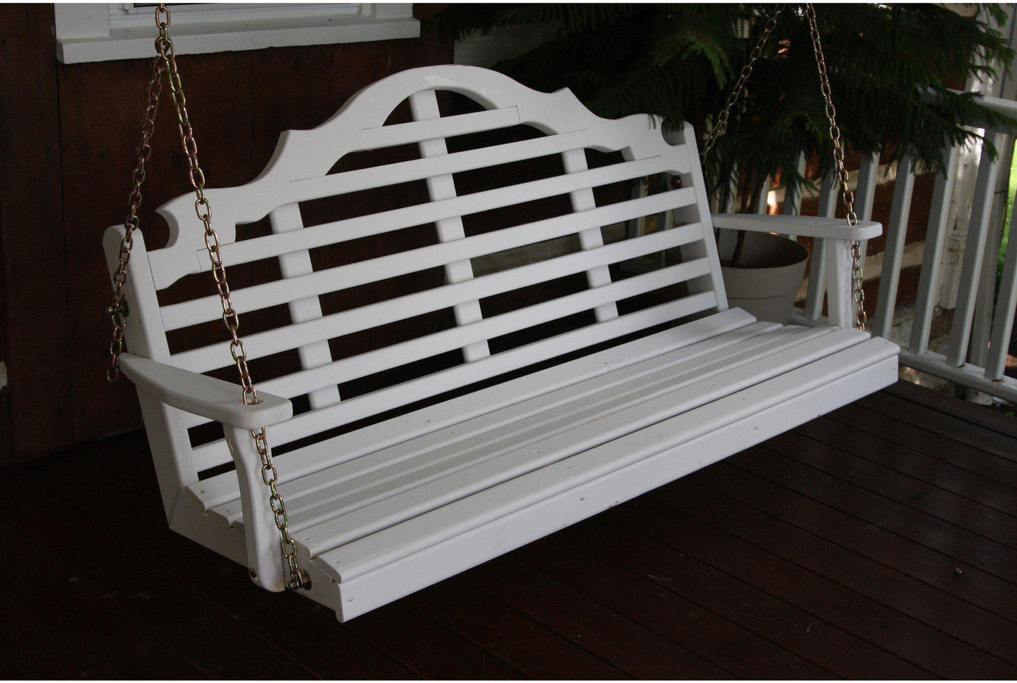 A & L Furniture Marlboro Yellow Pine 6ft Porch Swing  - Ships FREE in 5-7 Business days - Rocking Furniture