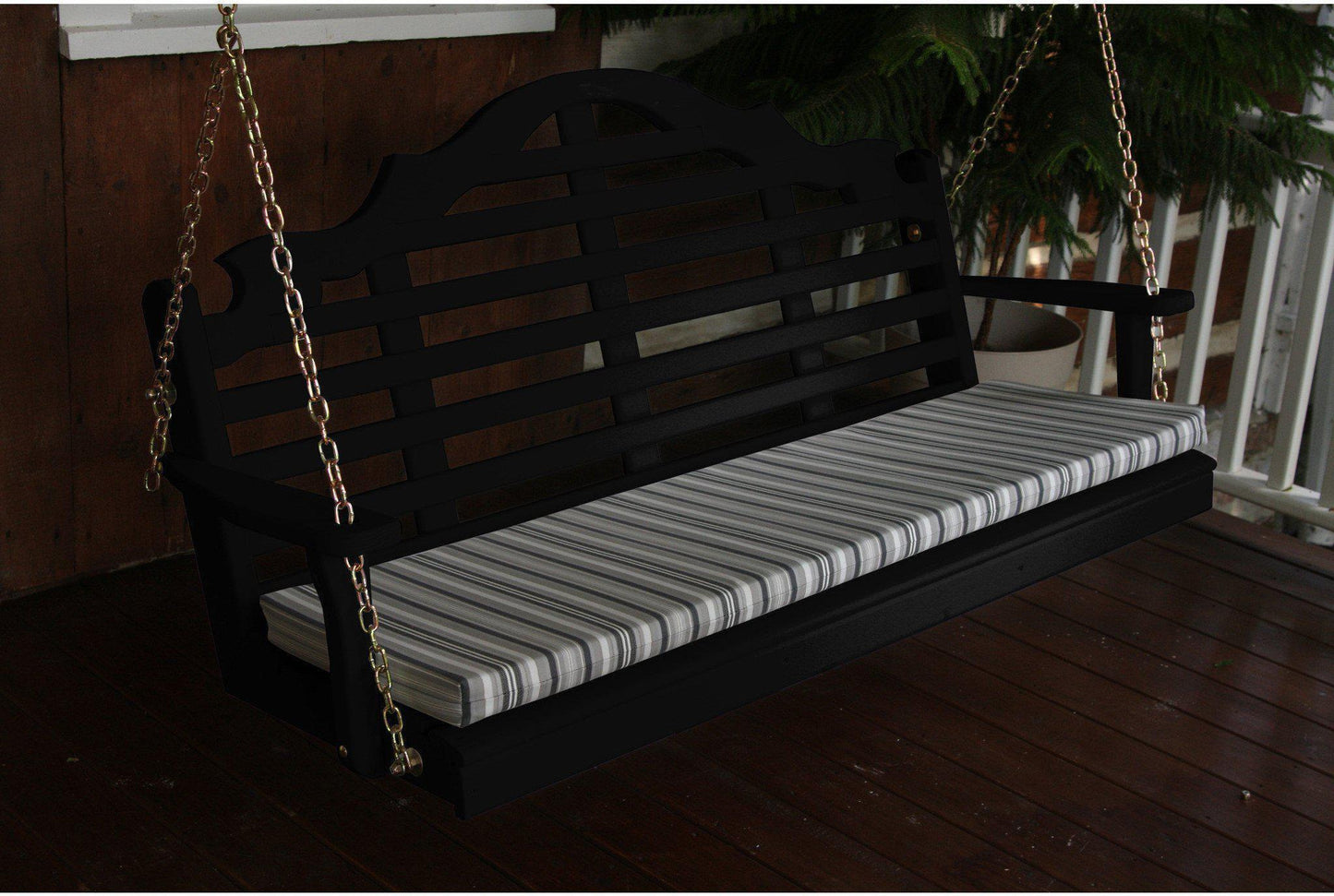 A & L Furniture Marlboro Yellow Pine 6ft Porch Swing  - Ships FREE in 5-7 Business days - Rocking Furniture