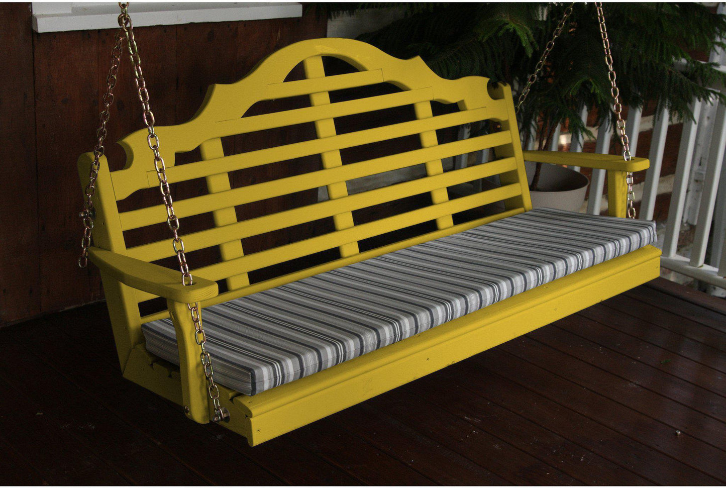 A & L Furniture Marlboro Yellow Pine 6ft Porch Swing  - Ships FREE in 5-7 Business days - Rocking Furniture