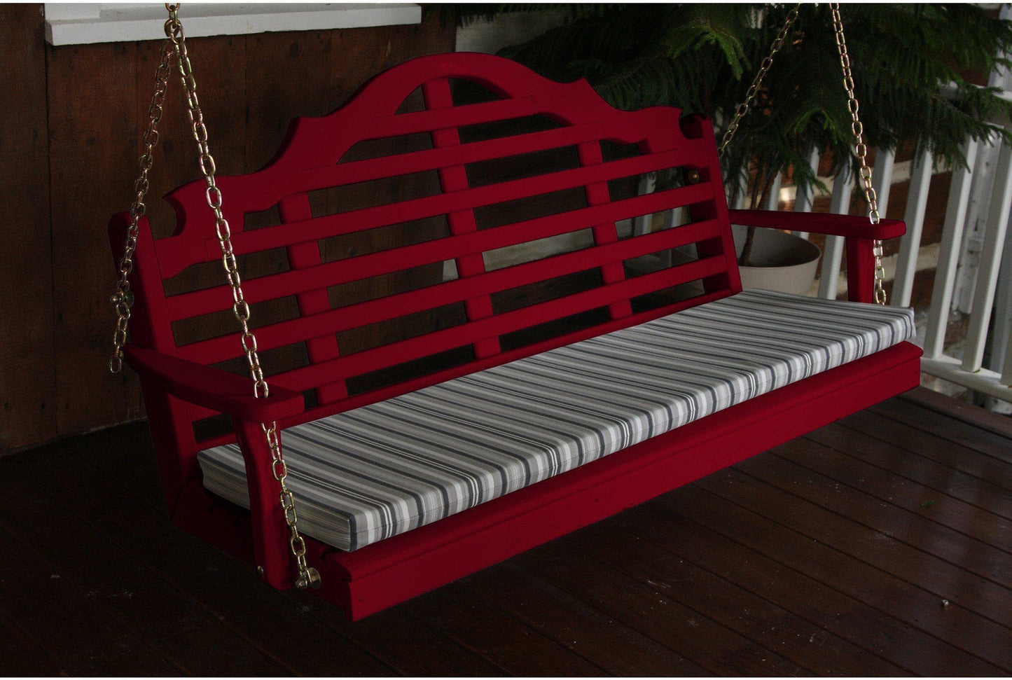 A & L Furniture Marlboro Yellow Pine 6ft Porch Swing  - Ships FREE in 5-7 Business days - Rocking Furniture