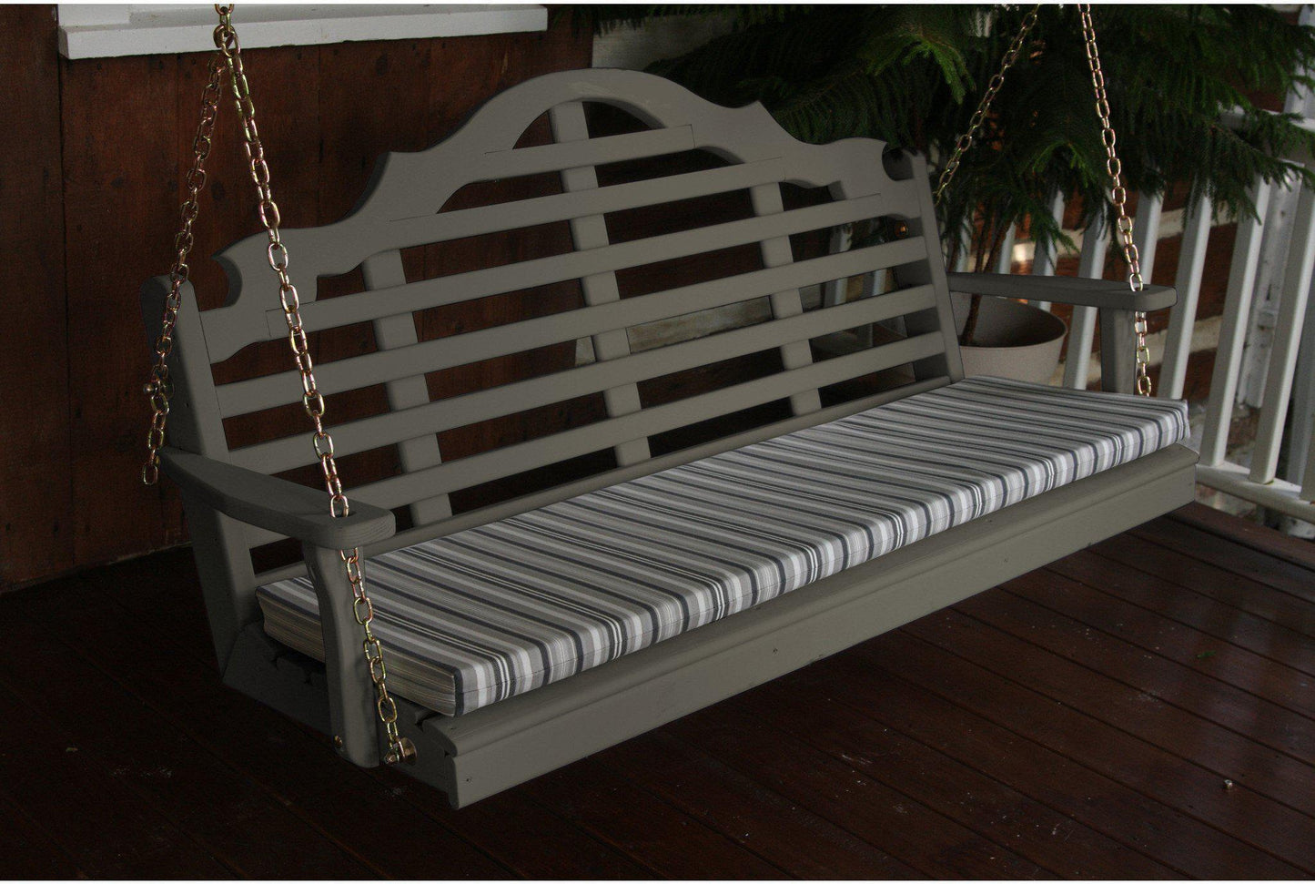 A & L Furniture Marlboro Yellow Pine 6ft Porch Swing  - Ships FREE in 5-7 Business days - Rocking Furniture