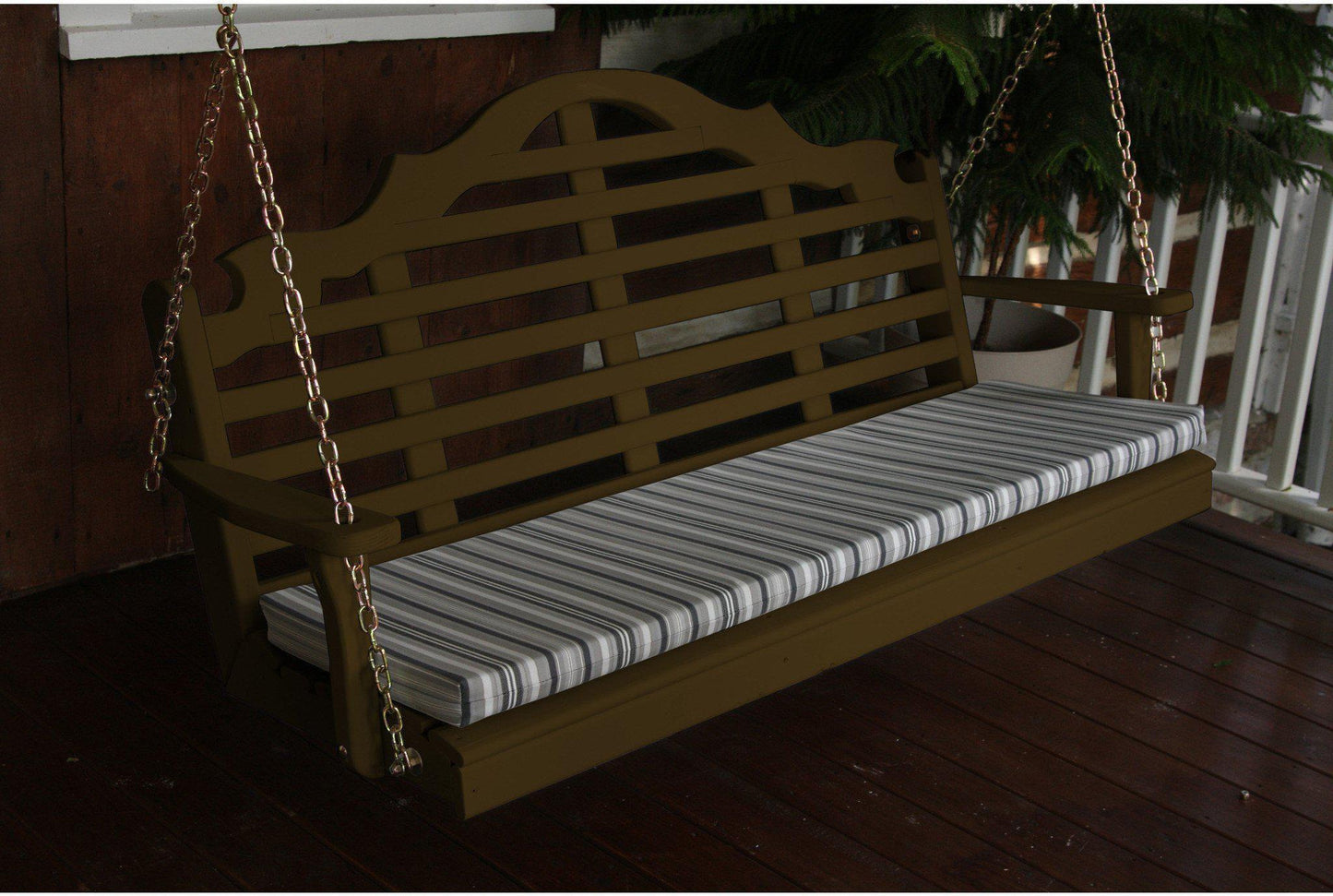 A & L Furniture Marlboro Yellow Pine 6ft Porch Swing  - Ships FREE in 5-7 Business days - Rocking Furniture