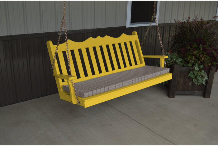A & L Furniture Royal English Yellow Pine 4ft. Porch Swing  - Ships FREE in 5-7 Business days - Rocking Furniture