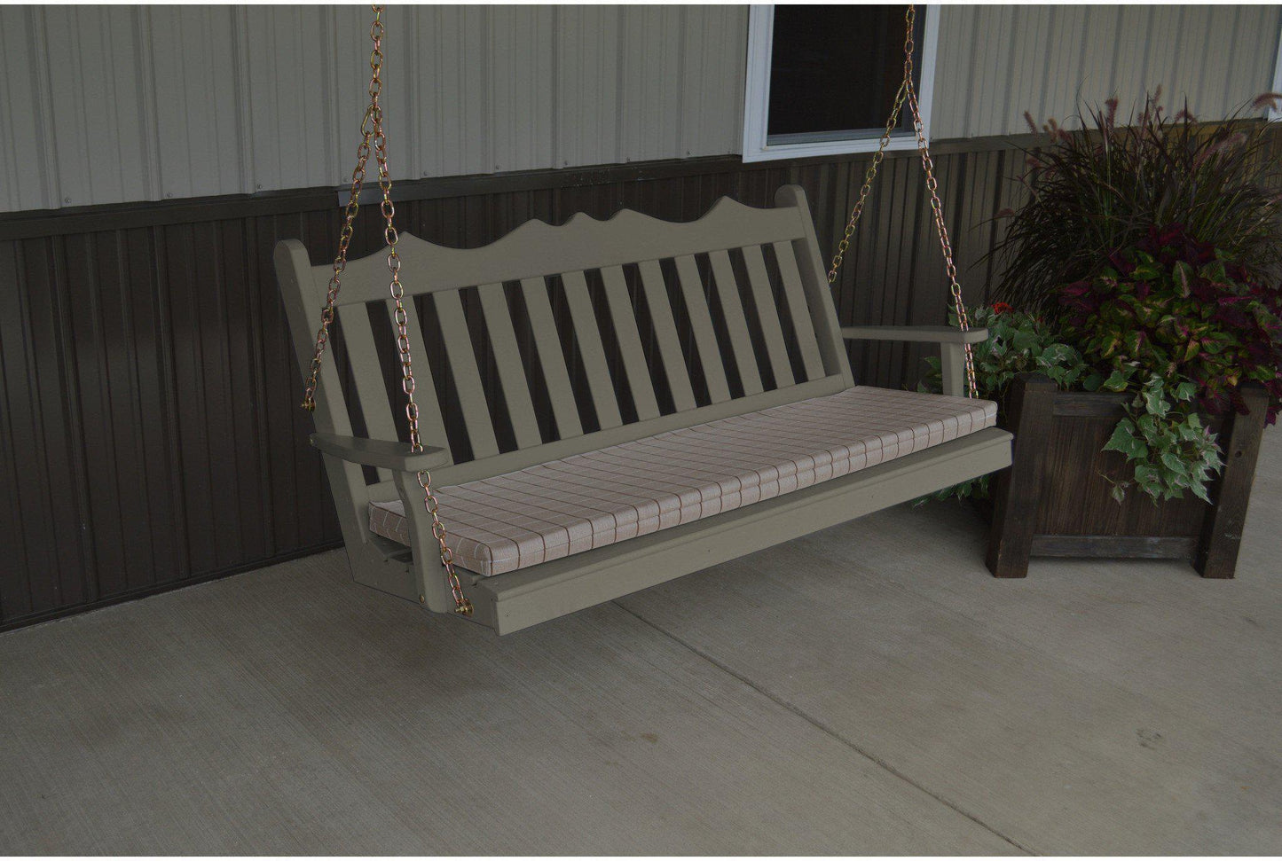 A & L Furniture Royal English Yellow Pine 4ft. Porch Swing  - Ships FREE in 5-7 Business days - Rocking Furniture