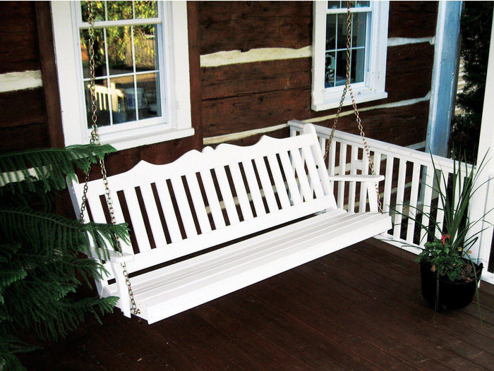 A & L Furniture Royal English Yellow Pine 5ft. Porch Swing  - Ships FREE in 5-7 Business days - Rocking Furniture