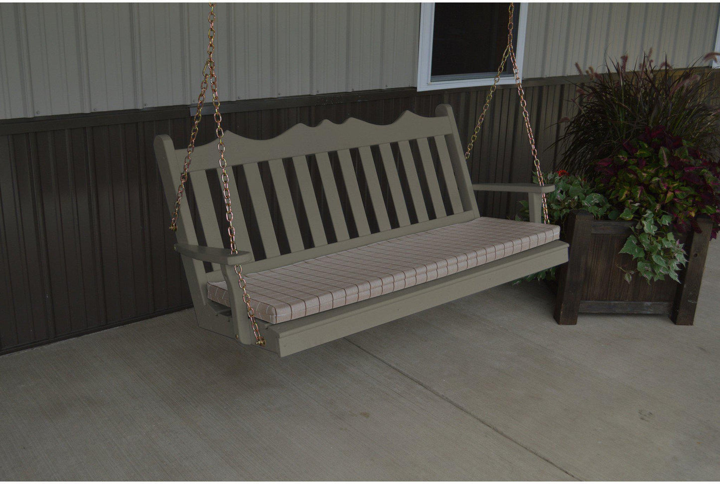 A & L Furniture Royal English Yellow Pine 5ft. Porch Swing  - Ships FREE in 5-7 Business days - Rocking Furniture