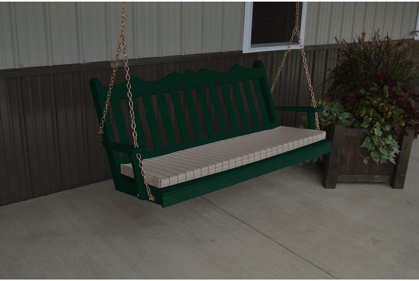 A & L Furniture Royal English Yellow Pine 6ft. Porch Swing  - Ships FREE in 5-7 Business days - Rocking Furniture