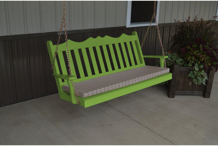 A & L Furniture Royal English Yellow Pine 6ft. Porch Swing  - Ships FREE in 5-7 Business days - Rocking Furniture