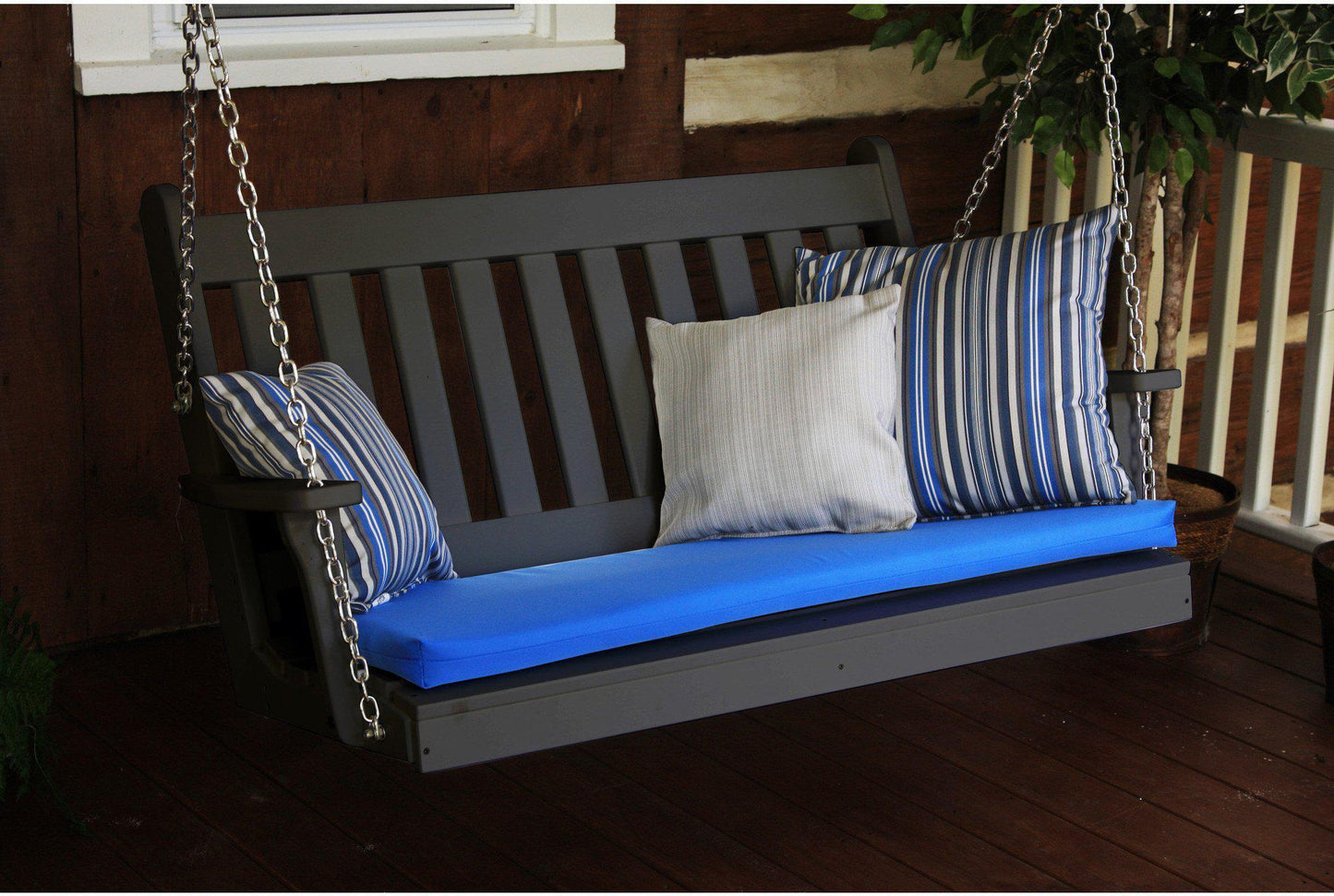 Porch Swing - A&L Furniture Traditional English Recycled Plastic 4ft Porch Swing