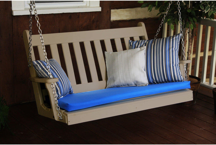 Porch Swing - A&L Furniture Traditional English Recycled Plastic 4ft Porch Swing