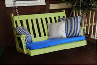 Porch Swing - A&L Furniture Traditional English Recycled Plastic 5ft Porch Swing