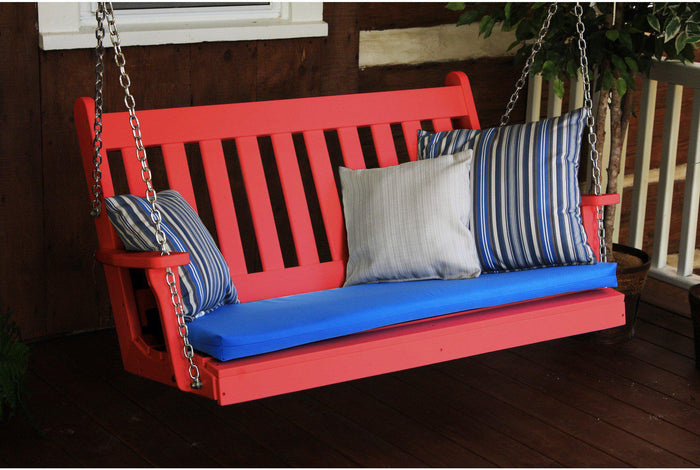 Porch Swing - A&L Furniture Traditional English Recycled Plastic 5ft Porch Swing