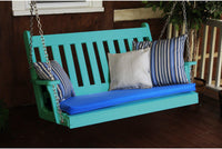 Porch Swing - A&L Furniture Traditional English Recycled Plastic 5ft Porch Swing