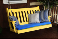 Porch Swing - A&L Furniture Traditional English Recycled Plastic 5ft Porch Swing