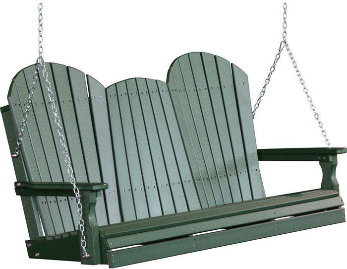 LuxCraft Adirondack 5ft. Recycled Plastic Porch Swing - Rocking Furniture