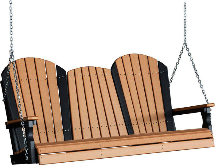 LuxCraft Adirondack 5ft. Recycled Plastic Porch Swing - Rocking Furniture