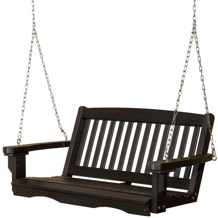 Porch Swing - Wildridge Recycled Plastic Classic Mission 4ft  Porch Swing