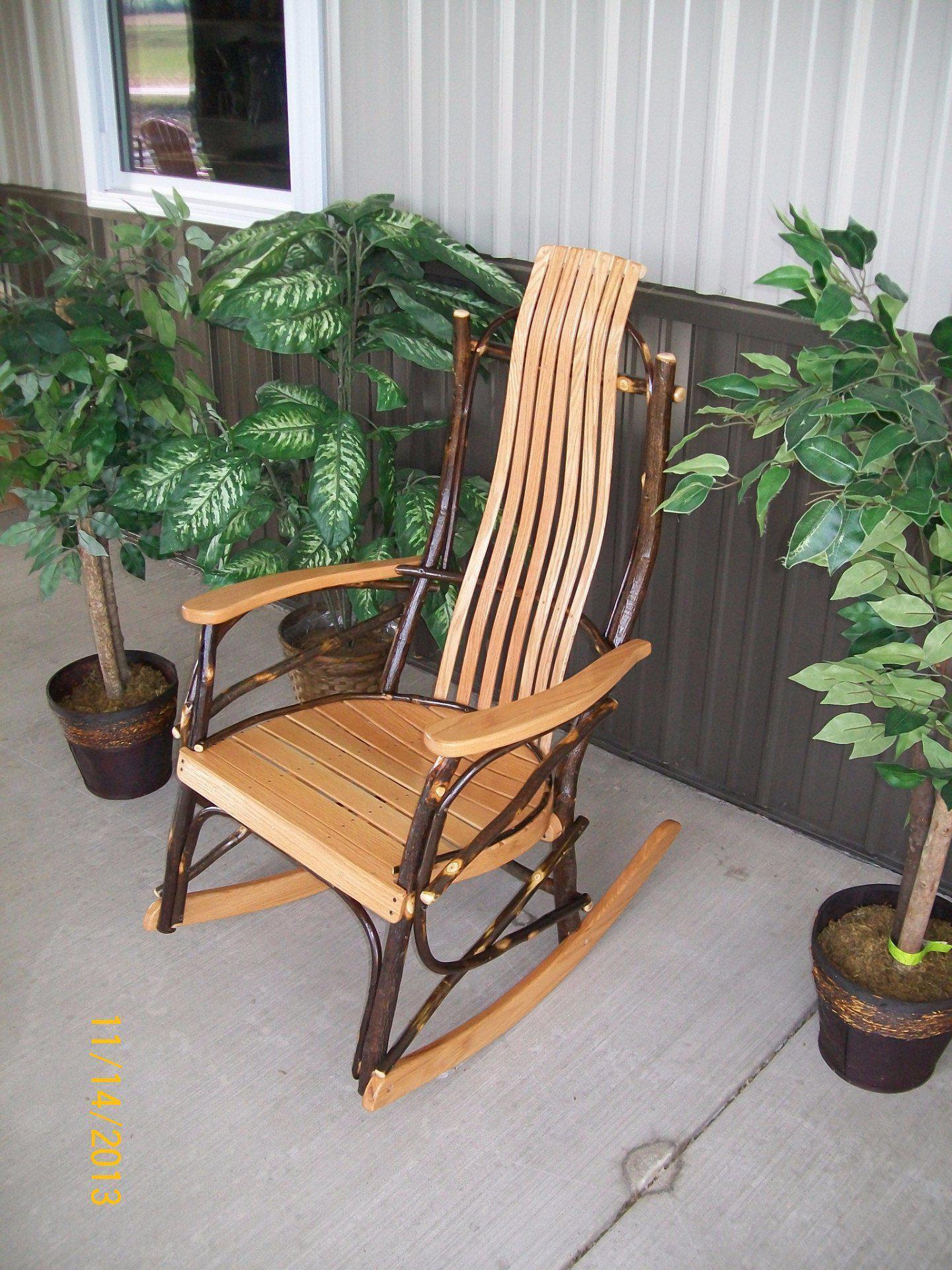 Amish Bentwood 7-Slat Hickory Rocking Chair 