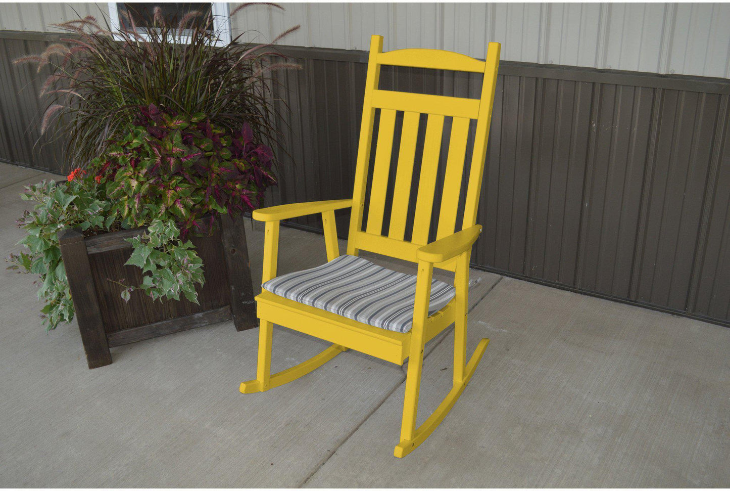 A & L Furniture Yellow Pine Classic Porch Rocking Chair  - Ships FREE in 5-7 Business days - Rocking Furniture