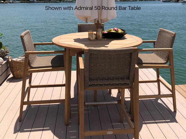 Royal Teak Collection Admiral Bar Chair - SHIPS WITHIN 1 TO 2 BUSINESS DAYS