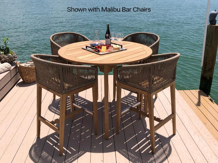 Royal Teak Collection Admiral 50" Round Bar Table - SHIPS WITHIN 1 TO 2 BUSINESS DAYS