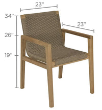 royal teak collection admiral dining chair sand specs