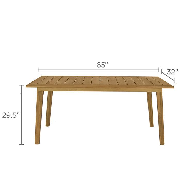 Royal Teak Collection Admiral 32x65 Rectangular Dining Table - SHIPS WITHIN 1 TO 2 BUSINESS DAYS