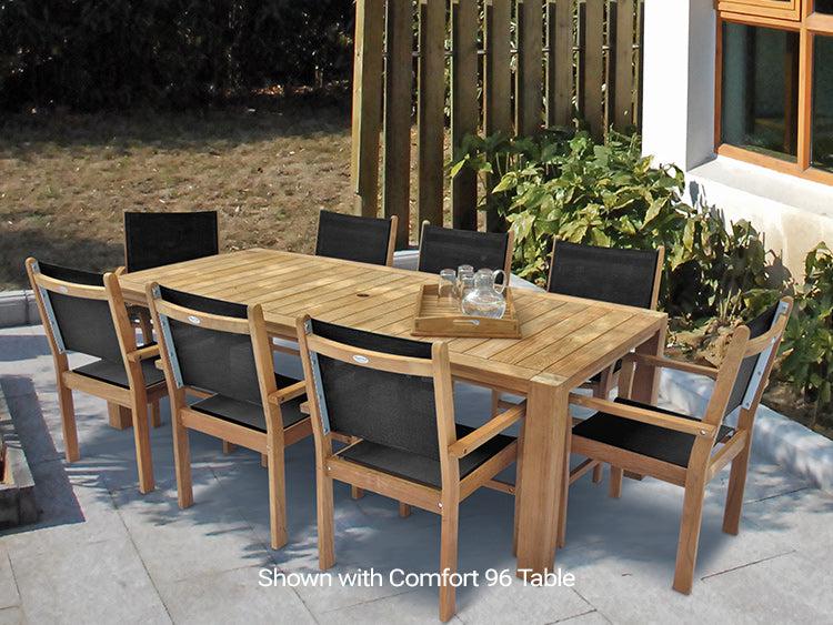 Royal Teak Collection Outdoor Captiva Sling Stacking Chair - SHIPS WITHIN 1 TO 2 BUSINESS DAYS