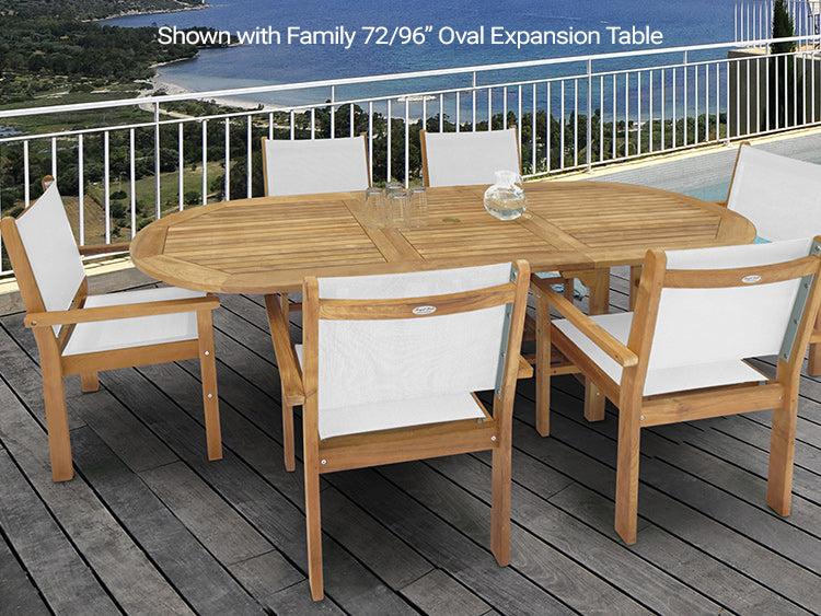 Royal Teak Collection Outdoor Captiva Sling Stacking Chair - SHIPS WITHIN 1 TO 2 BUSINESS DAYS