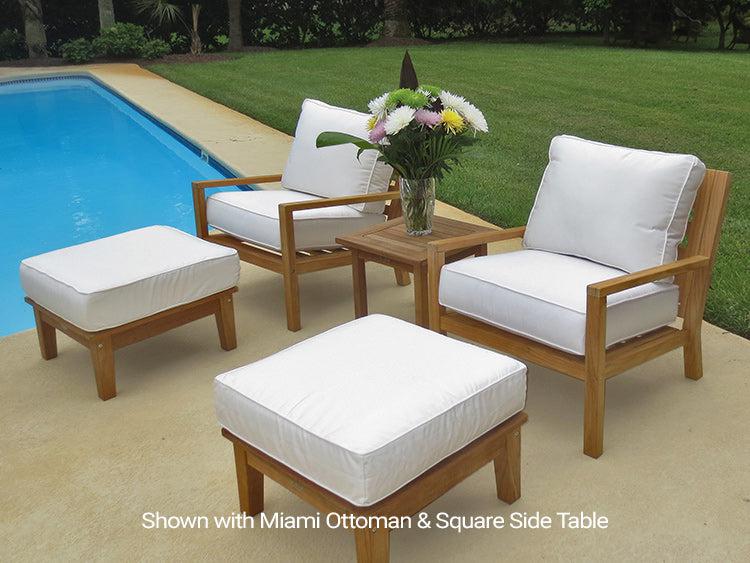 Royal Teak Collection Deep Seating Outdoor Patio Coastal Chair - SHIPS WITHIN 1 TO 2 BUSINESS DAYS