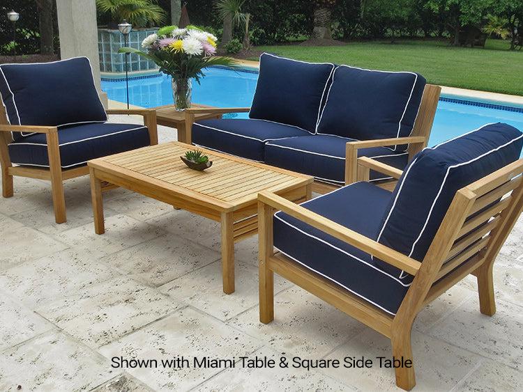 Royal Teak Collection Deep Seating Outdoor Coastal Patio Love-Seat / 2-Seater - SHIPS WITHIN 1 TO 2 BUSINESS DAYS