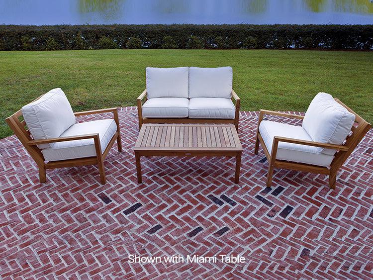 Royal Teak Collection Deep Seating Outdoor Coastal Patio Love-Seat / 2-Seater - SHIPS WITHIN 1 TO 2 BUSINESS DAYS