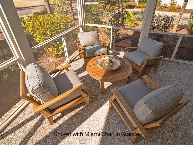 Royal Teak Collection Miami Outdoor Round Sofa Table 42" - SHIPS WITHIN 1 TO 2 BUSINESS DAYS