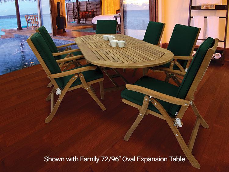 Royal Teak Collection Outdoor Estate Reclining Arm Chair - SHIPS WITHIN 1 TO 2 BUSINESS DAYS