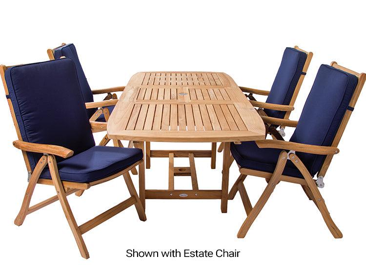 Royal Teak Collection 60/78 Outdoor Family Rectangular Expansion Table - SHIPS WITHIN 1 TO 2 BUSINESS DAYS