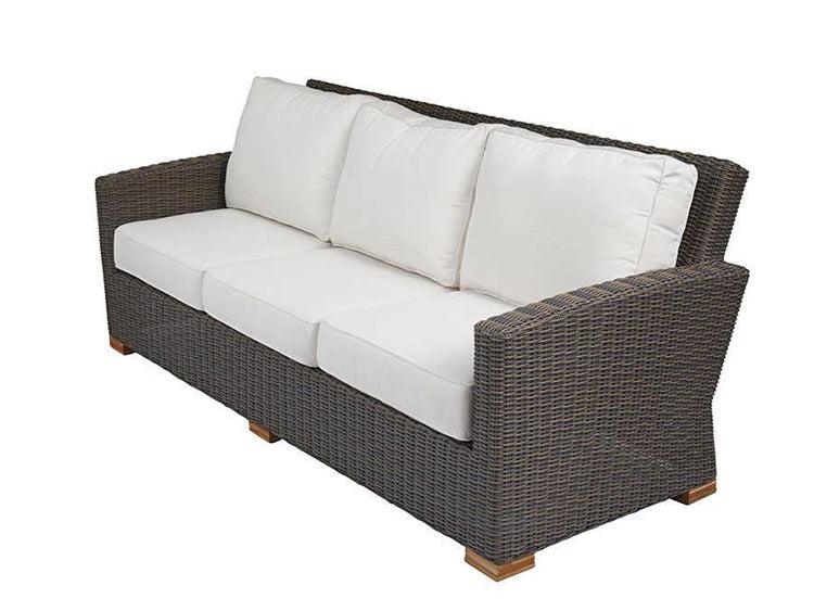 Royal Teak Collection All Weather Wicker Deep Seating Sanibel Sofa - SHIPS WITHIN 1 TO 2 BUSINESS DAYS