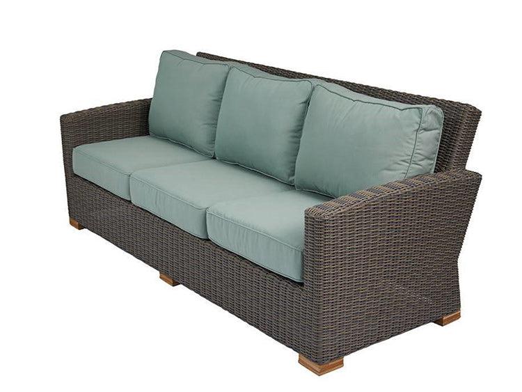 Royal Teak Collection All Weather Wicker Deep Seating Sanibel Sofa - SHIPS WITHIN 1 TO 2 BUSINESS DAYS