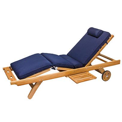 Royal Teak Collection Outdoor 5 position Lounging Sun Bed - SHIPS WITHIN 1 TO 2 BUSINESS DAYS