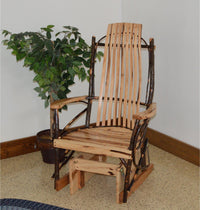 A & L Furniture Co. Amish Bentwood Hickory Glider Rocker  - Ships FREE in 5-7 Business days - Rocking Furniture