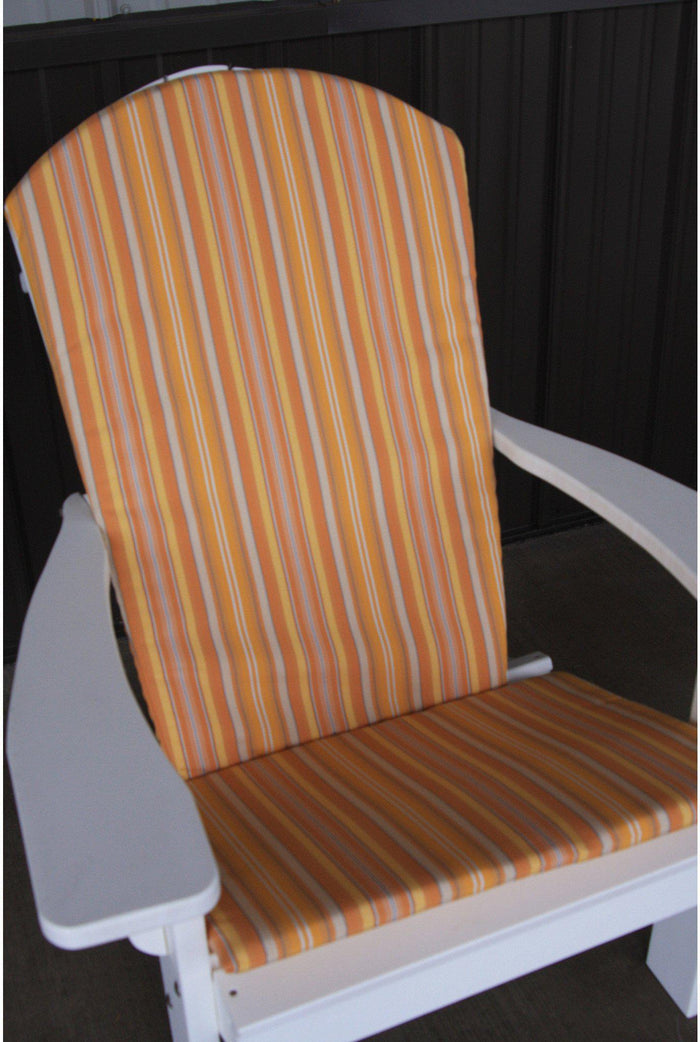 A & L Furniture Sundown Agora 47"L x 22"W x 1"T Adirondack Chair Full Cushion  - Ships FREE in 5-7 Business days - Rocking Furniture