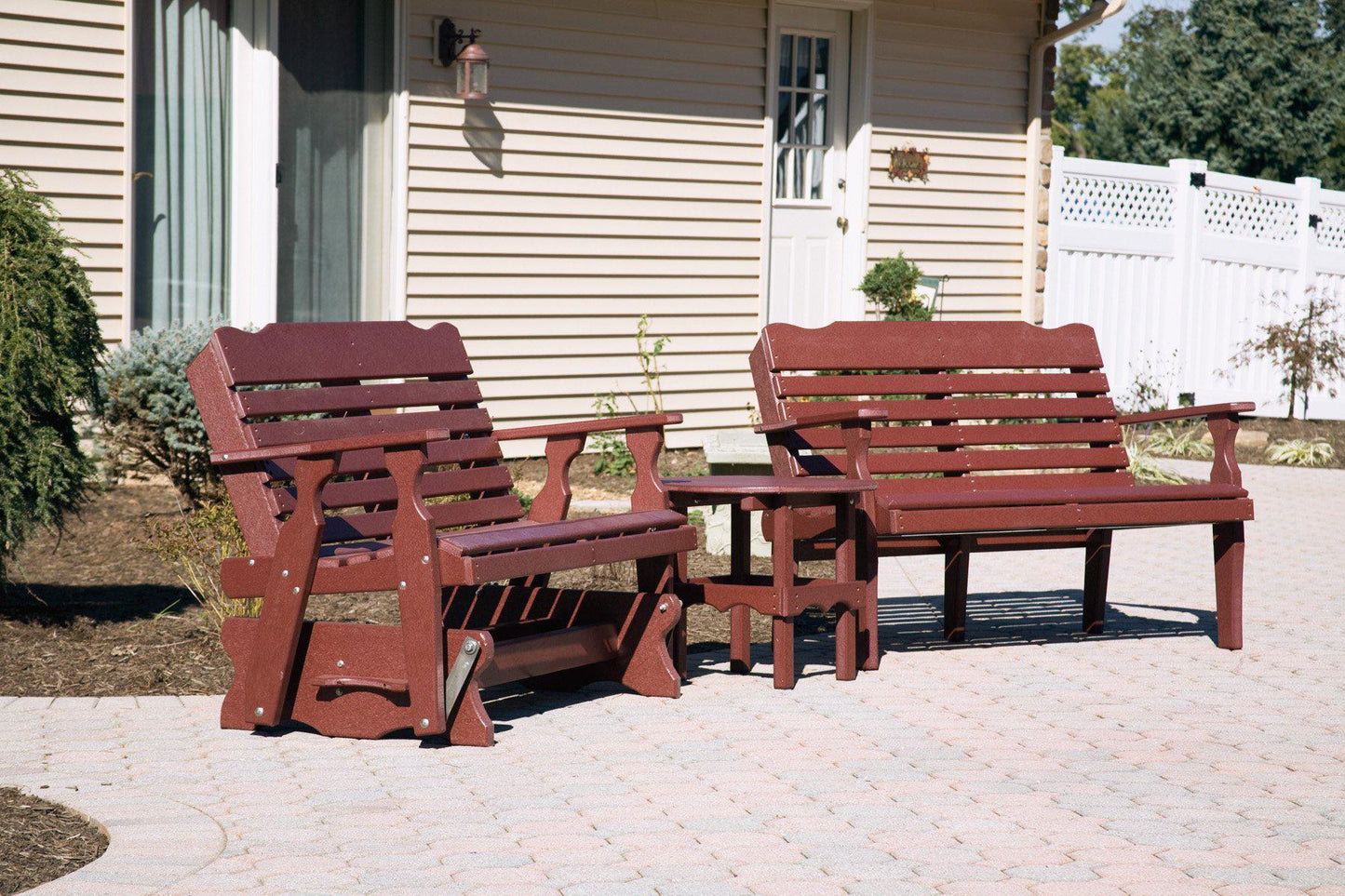 Leisure Lawns Amish Made Recycled Plastic 4' West Chester Glider Model #400 - LEAD TIME TO SHIP 4 WEEKS