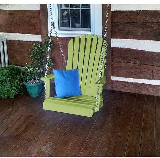 A & L Furniture Co. Amish Made Poly Adirondack Chair Swing  - Ships FREE in 5-7 Business days - Rocking Furniture