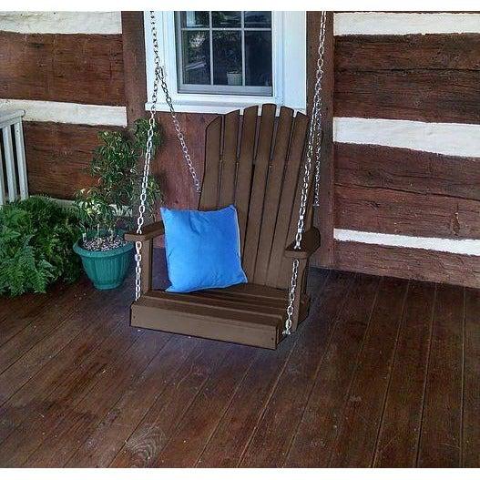 A & L Furniture Co. Amish Made Poly Adirondack Chair Swing  - Ships FREE in 5-7 Business days - Rocking Furniture