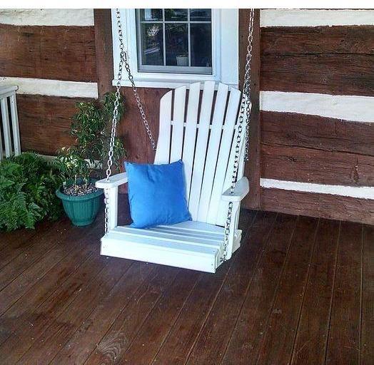 A & L Furniture Co. Amish Made Poly Adirondack Chair Swing  - Ships FREE in 5-7 Business days - Rocking Furniture