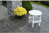 A & L Furniture Co. Amish Made Poly Round Side Table  - Ships FREE in 5-7 Business days - Rocking Furniture