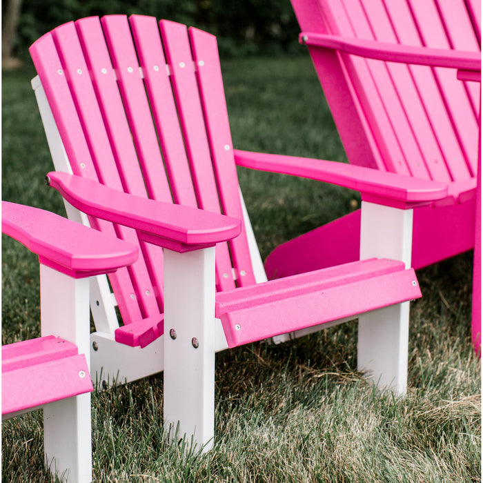 wildridge outdoor recycled plastic children's adirondack chair pink on white